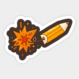 Pencil Boom Sticker